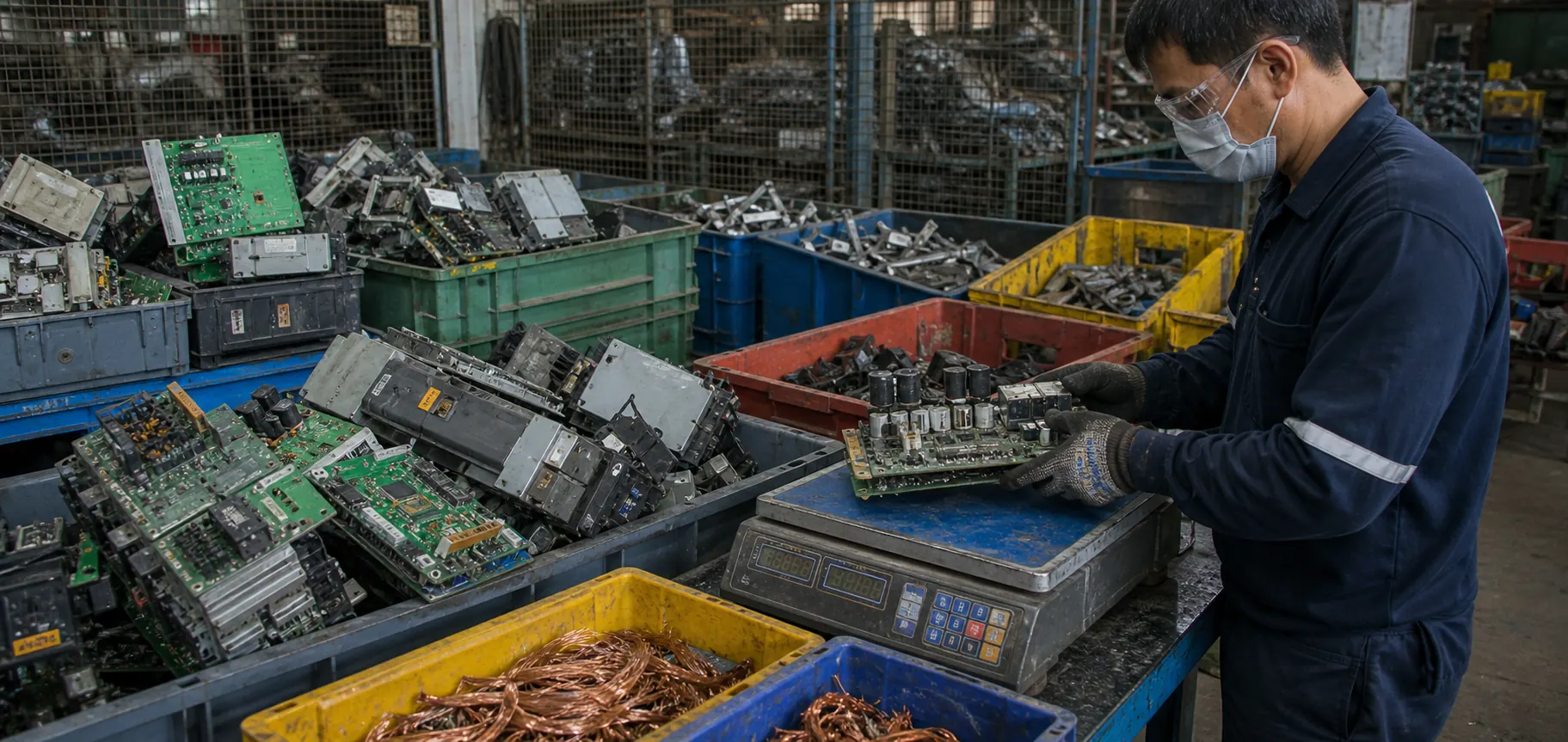 Elektronik Hurdası Alımı için gerçek hurda ve geri dönüşüm sahası