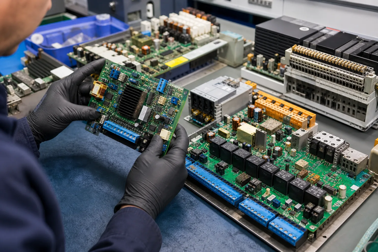Endüstriyel Elektronik Kart Alımı için ayrıştırılmış ekipmanların gerçekçi görünümü